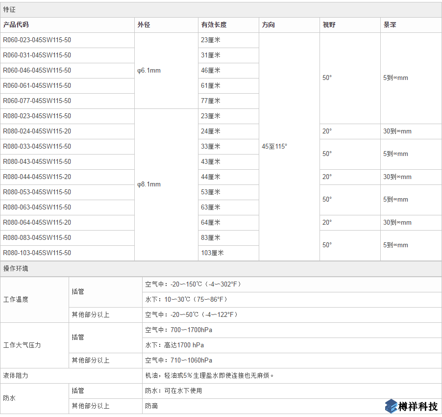 奧林巴斯擺動棱鏡管鏡工業視頻內窺鏡產品規格