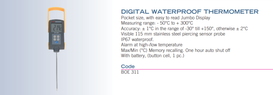 數(shù)字防水溫度計BOE311